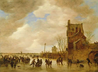 Eine Winter-Schlittenszene